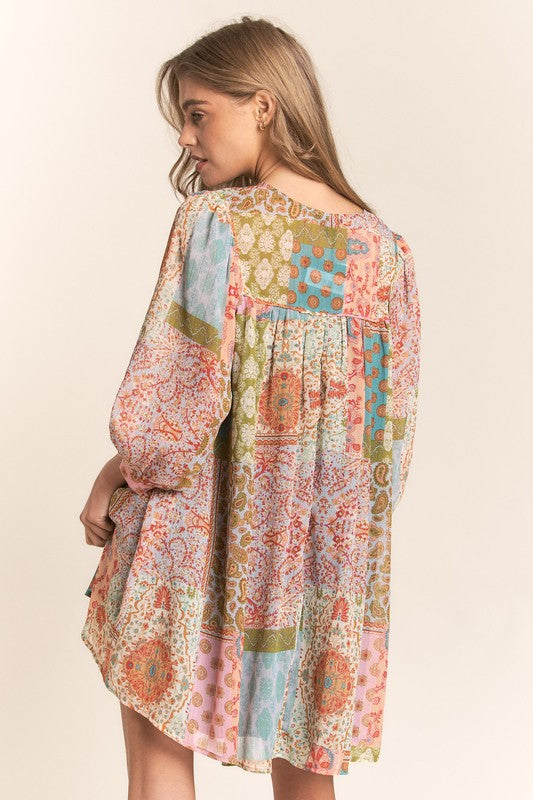 Bohemian Paradise Multi Print Dress