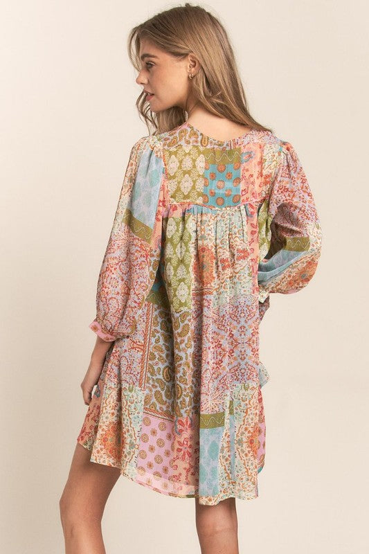 Bohemian Paradise Multi Print Dress