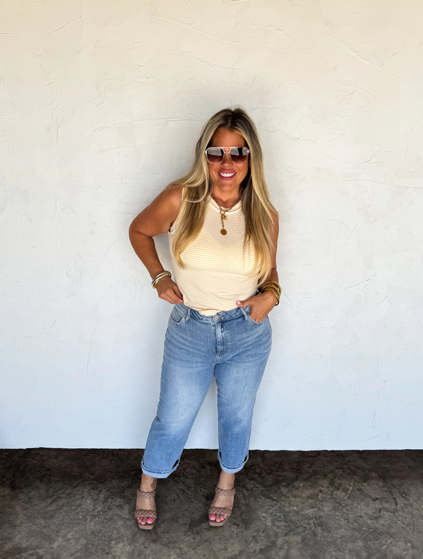 Summer Staple (Lemon) Stripe Tank
