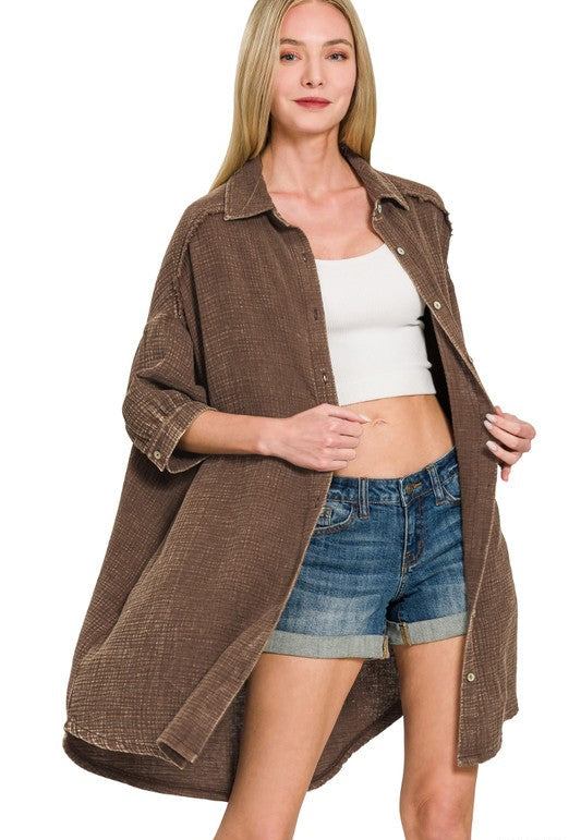 Gossip Girl Gauze Shirt Dress/Coverup