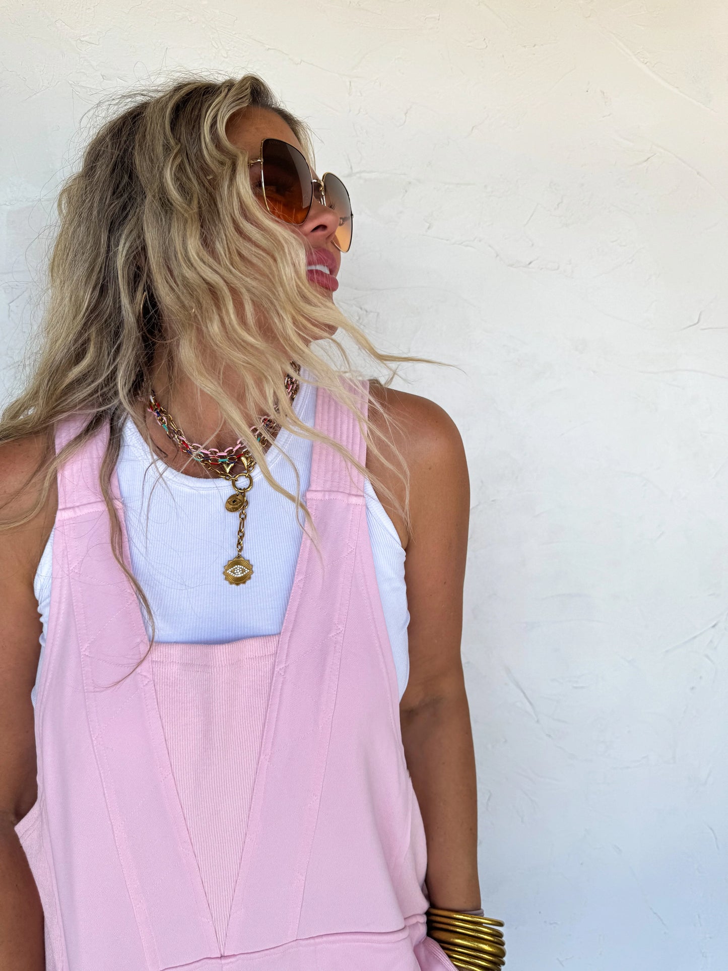 Fun Times (Pink) Shorts Romper