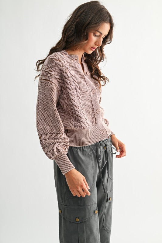 Hopeful Heart Mineral Wash Cardigan