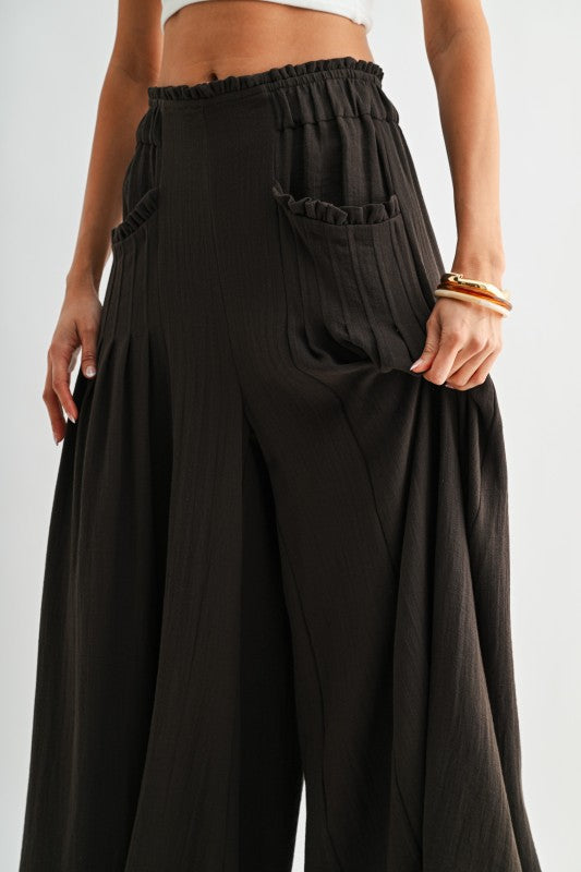 Sweet Embrace (Brown) Wide Leg Pants