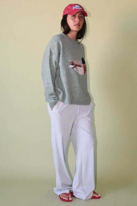 Pretty Ponds (Sage) Duck Sweater