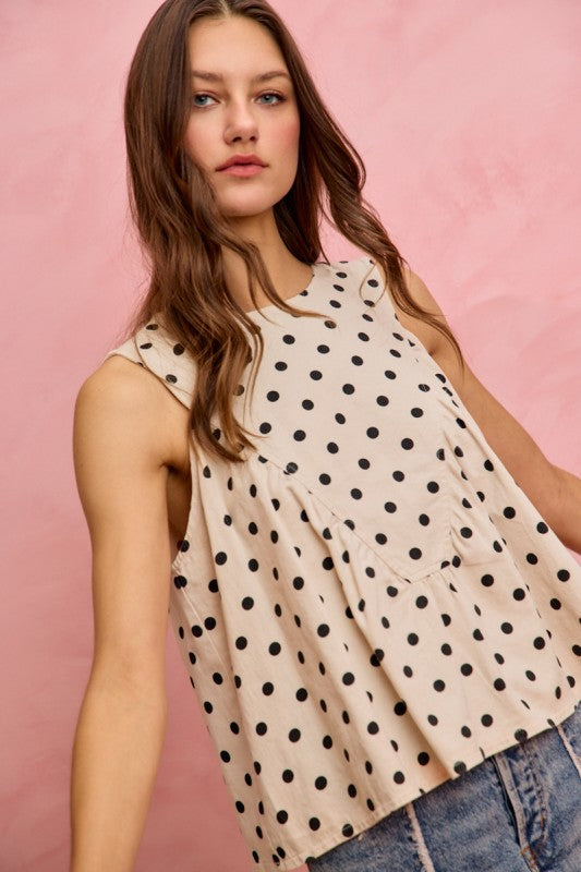 Sweet Spot Sleeveless Shirred Tank