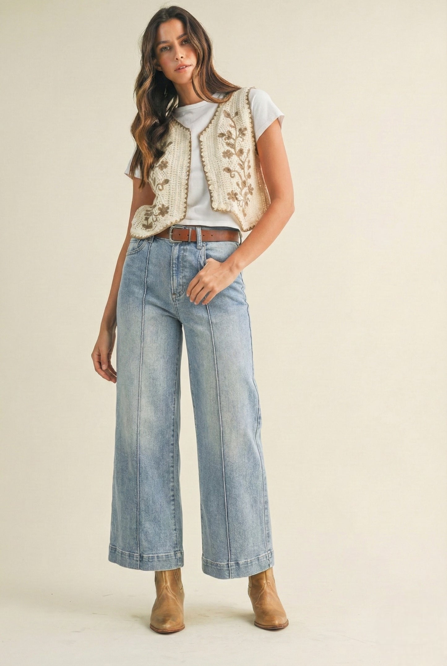 Sweet Annie (Light) Wide Leg Jeans