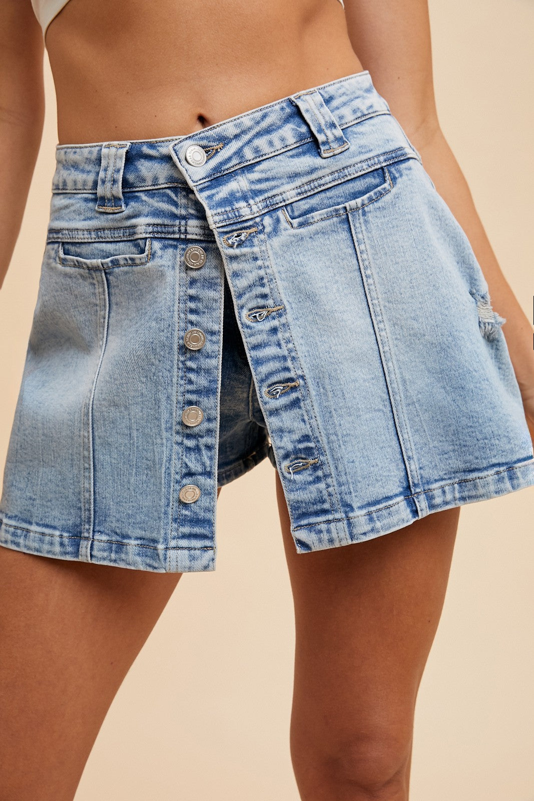 Telling Times Denim Skort