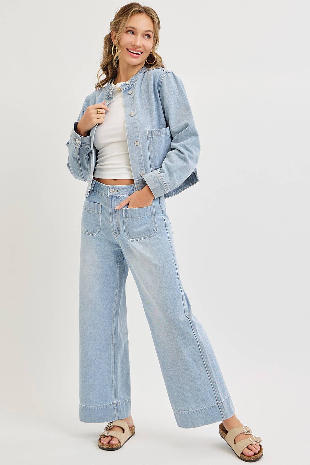 Time & Space Wide Leg Jeans