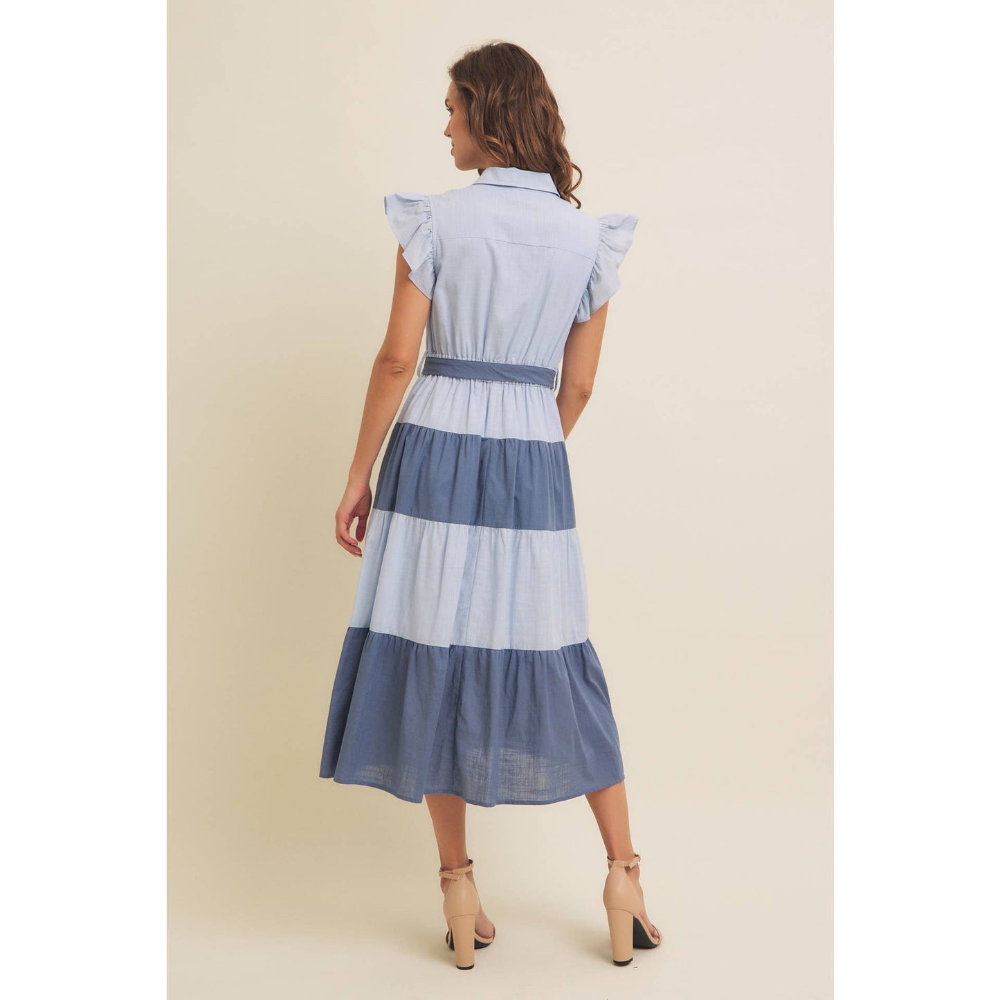 Derby Days (Blue) Color Block Dress