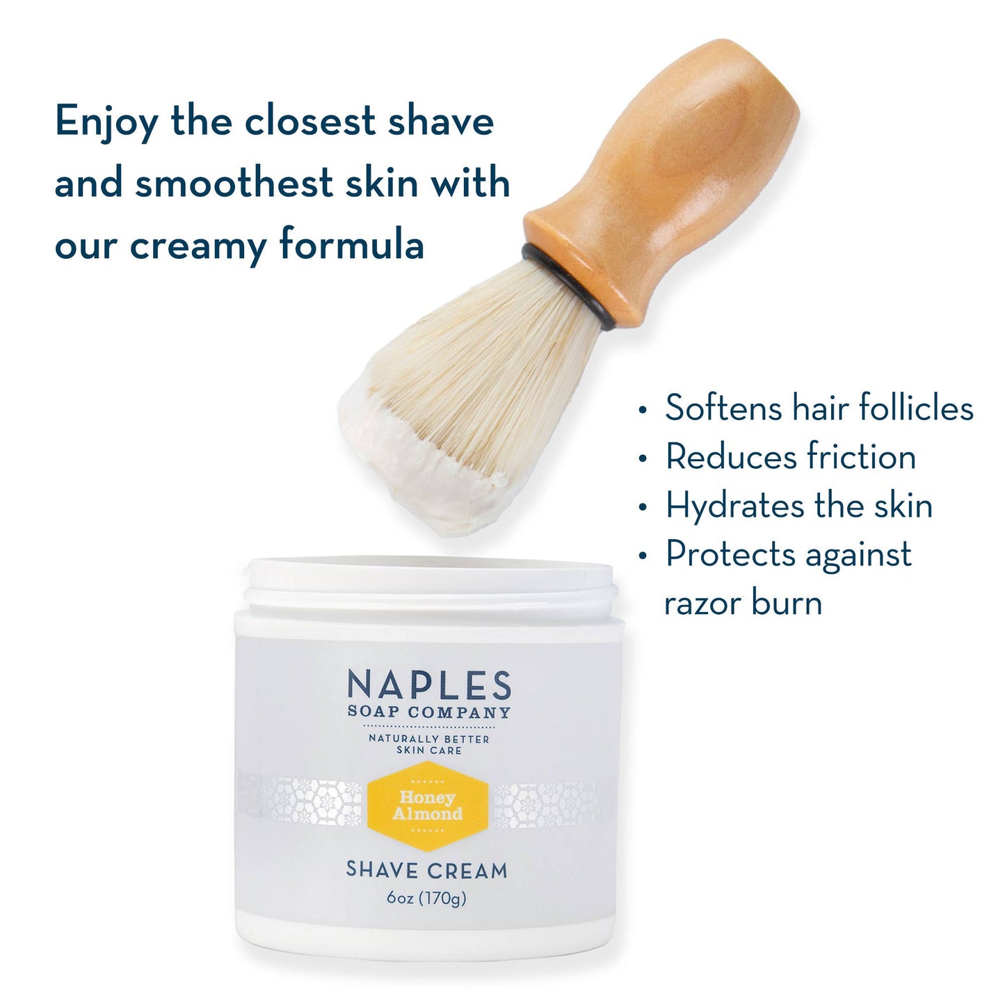 Naples Soap Co.: Honey Almond Shave Cream