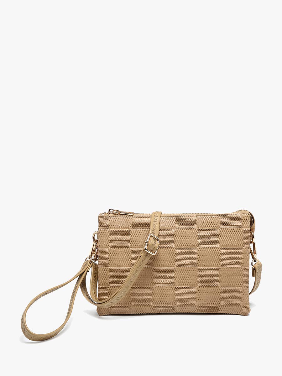 Izzy (Taupe) Checker Crossbody/Crossbody