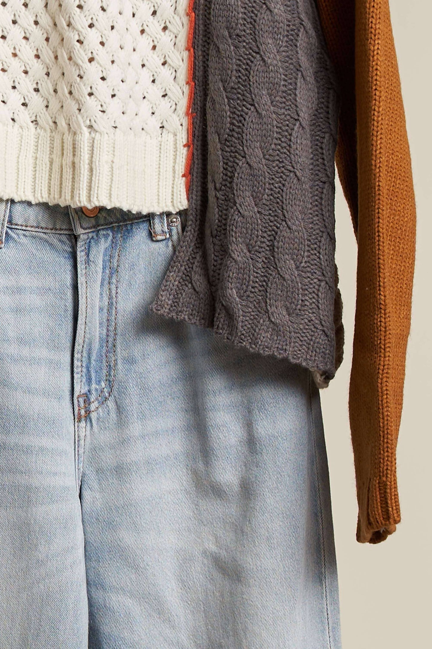 Perfect Blend Color Texture Block Sweater