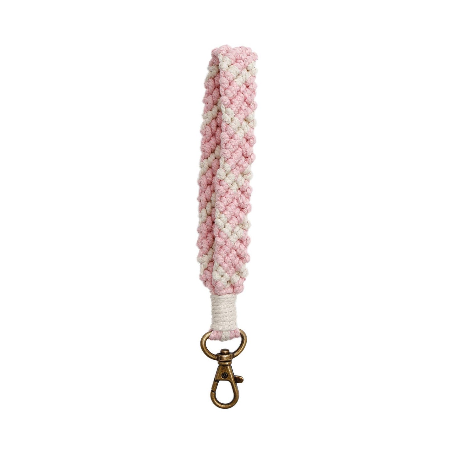 Macrame Chevron Wristlet Keychain