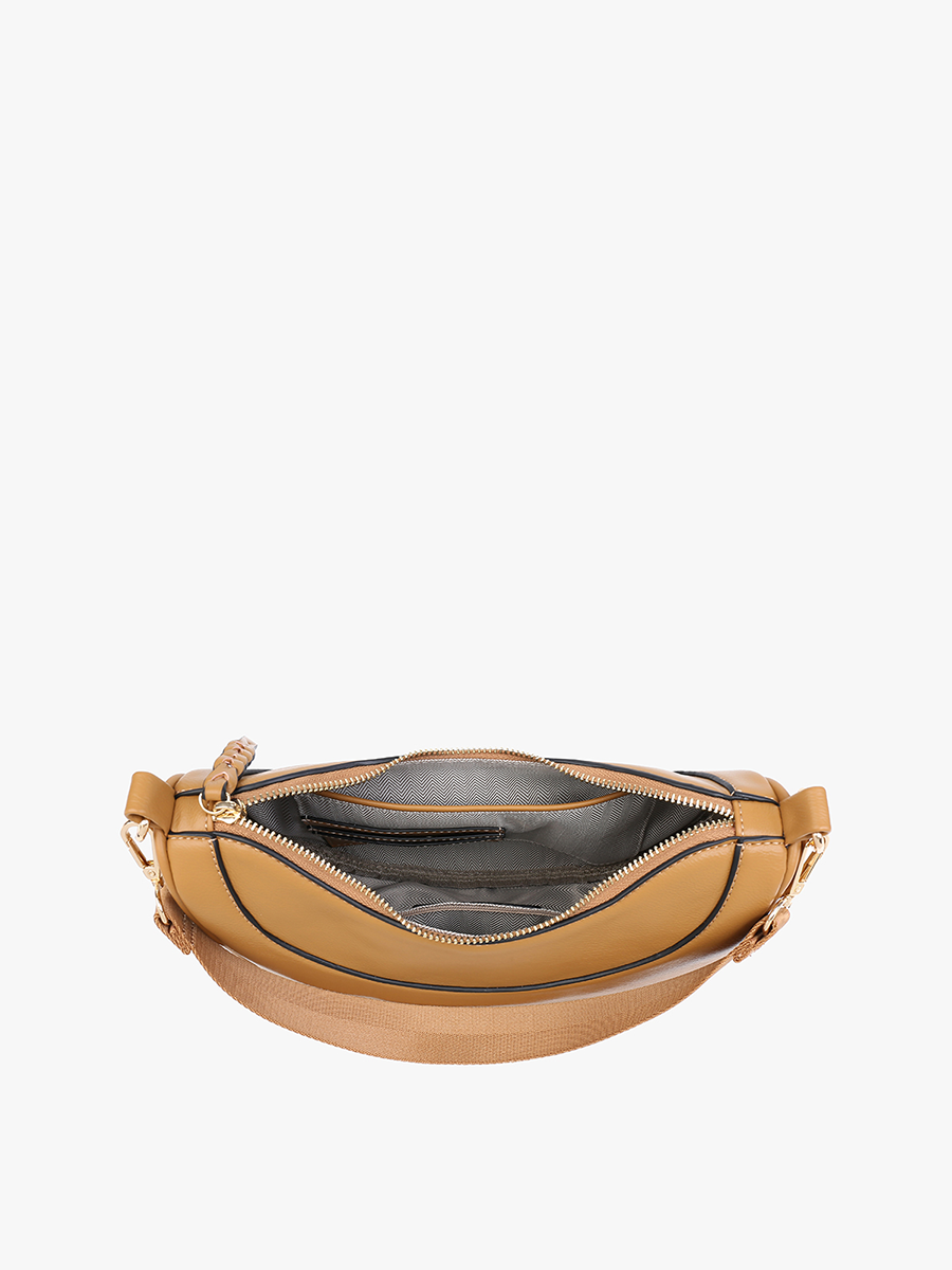 Monica (Black) Half-Moon Shoulder Bag/Crossbody