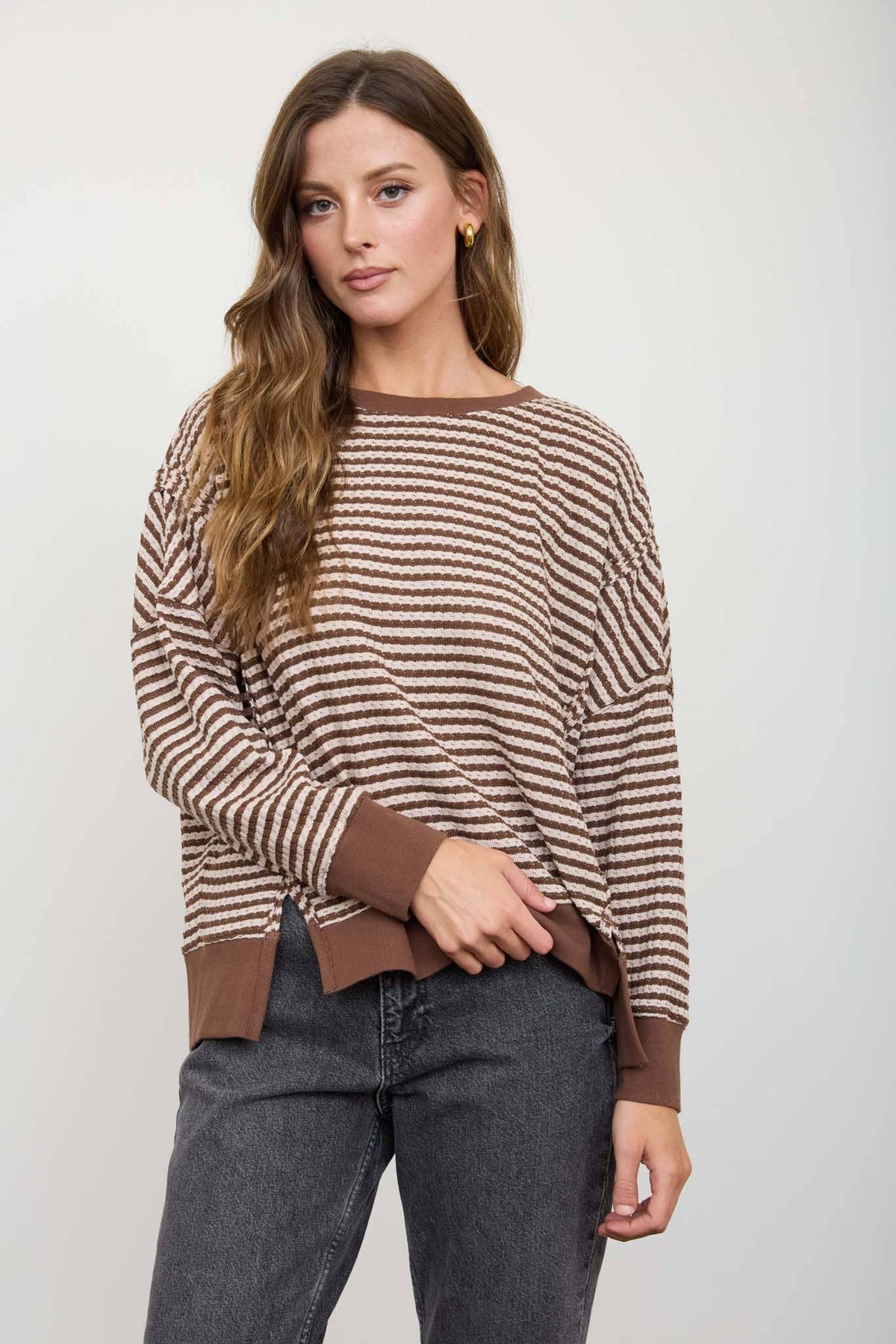 Stripe It Right (Brown) Stripe Top