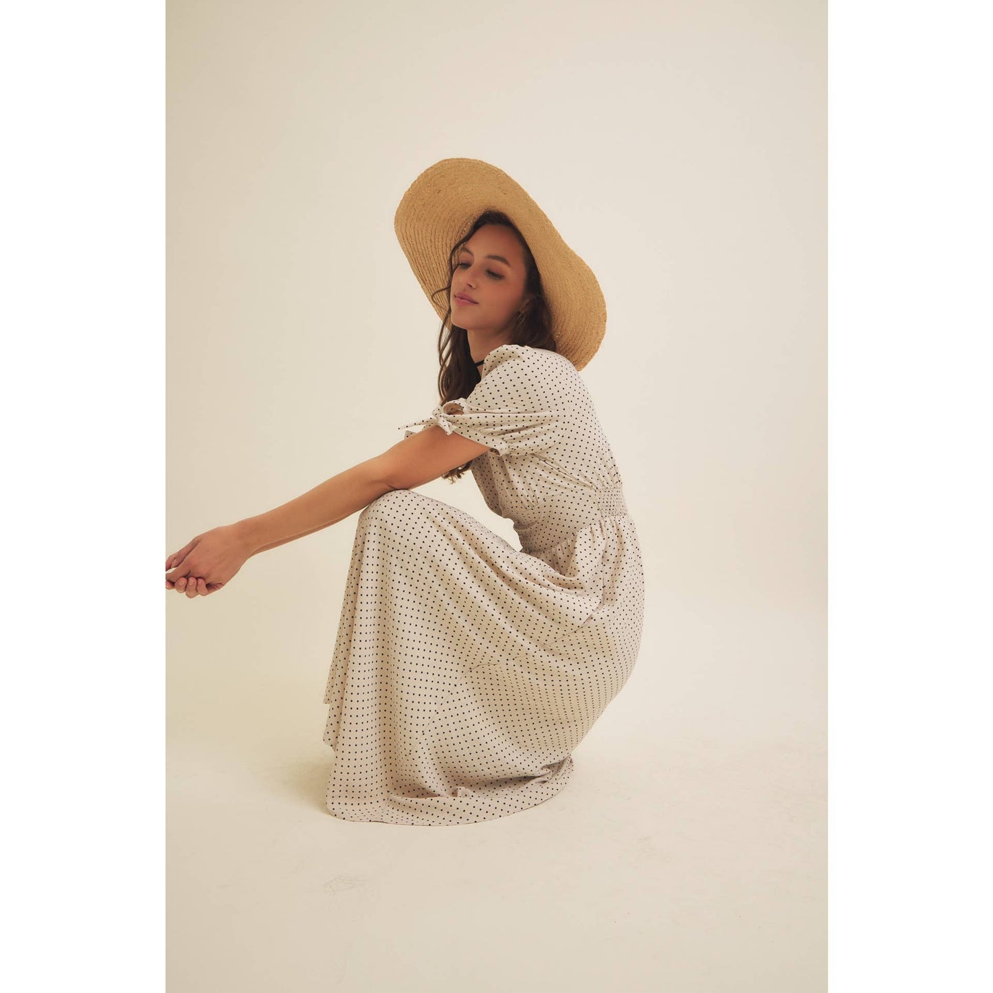 Keep Classy (Crm/Blk) Polka Dot Dress