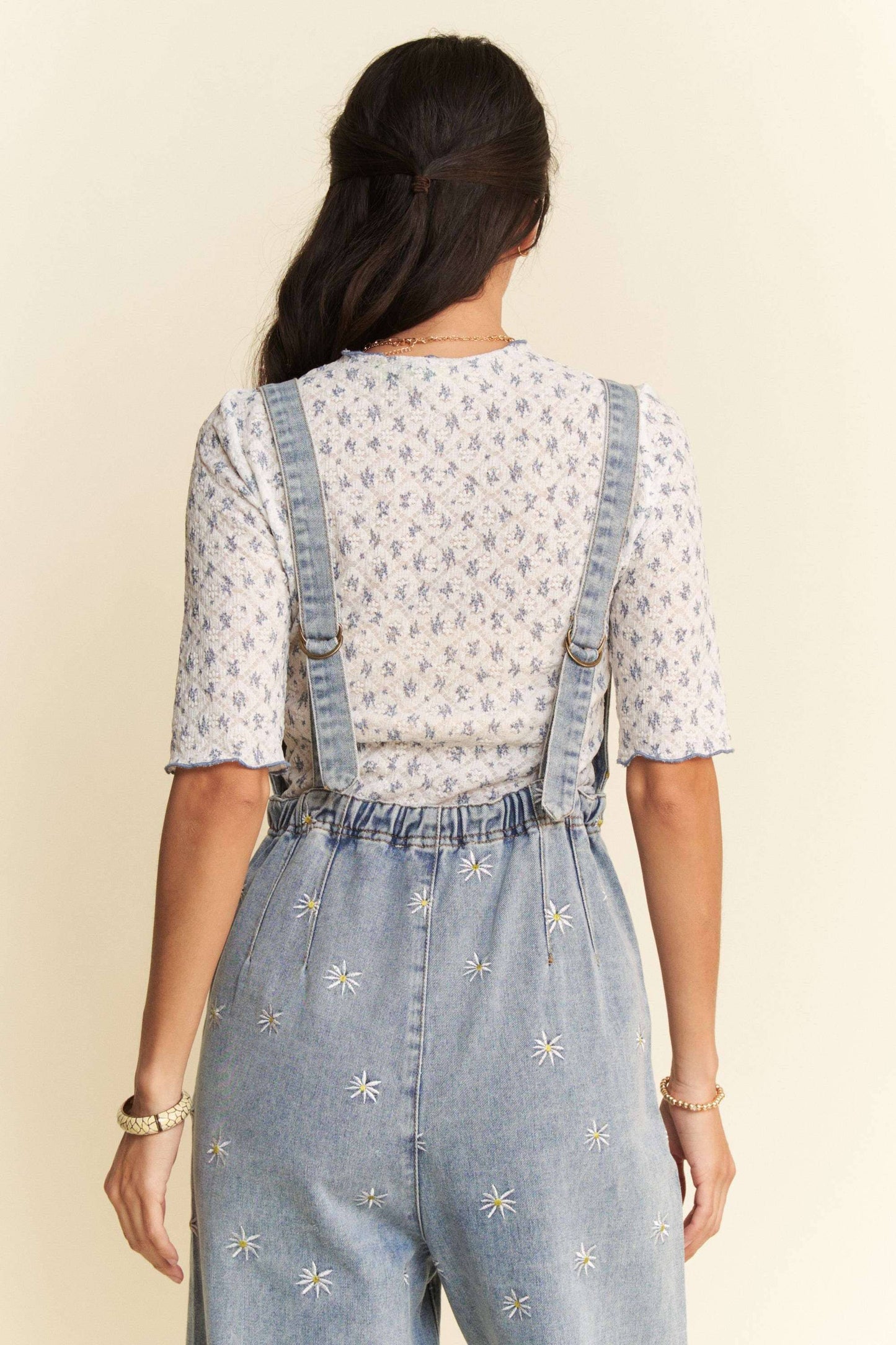 Daisy Dreams Daisy Embroidered Overalls