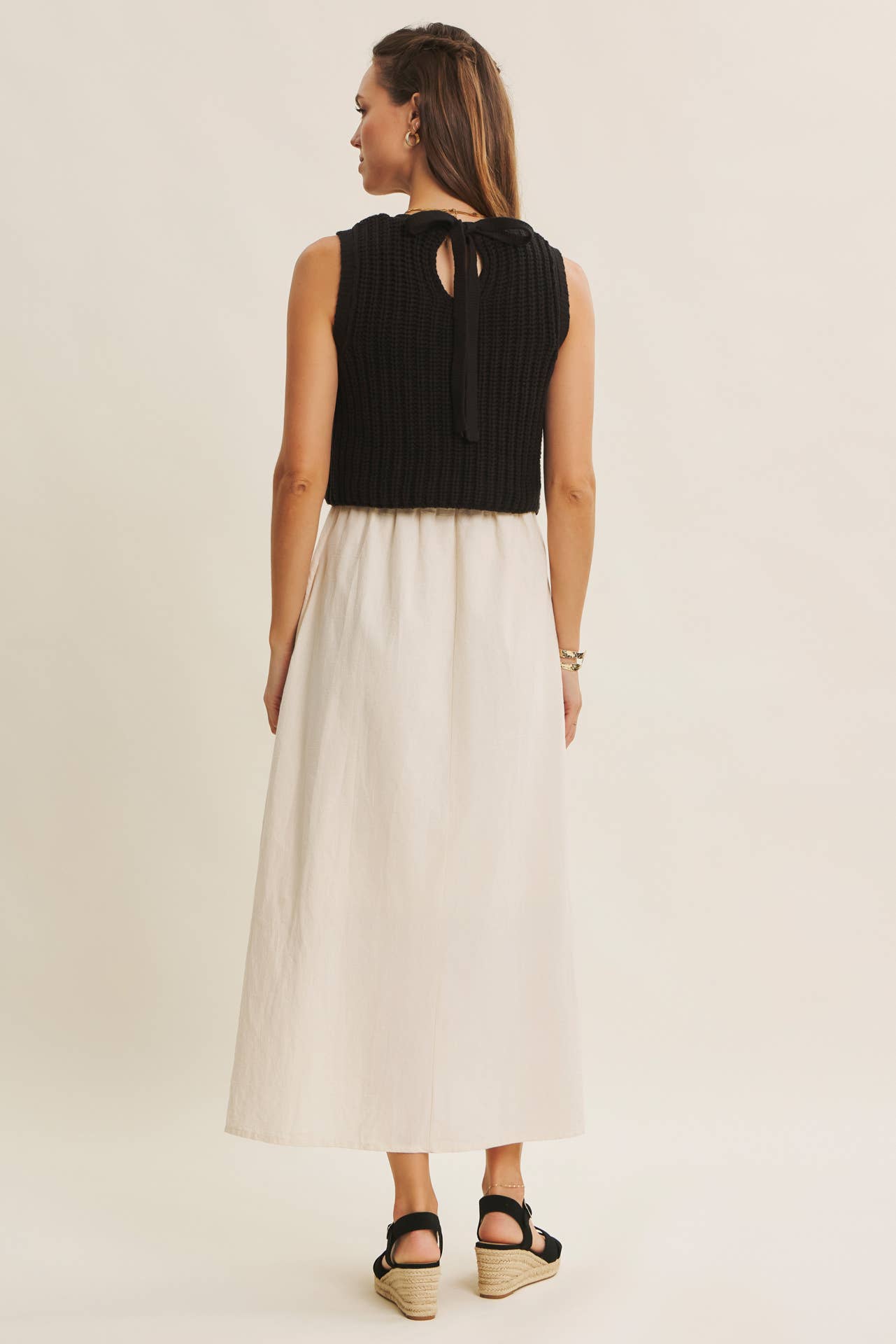 Beauty Abounds (Blk/Cream) Twofer Dress