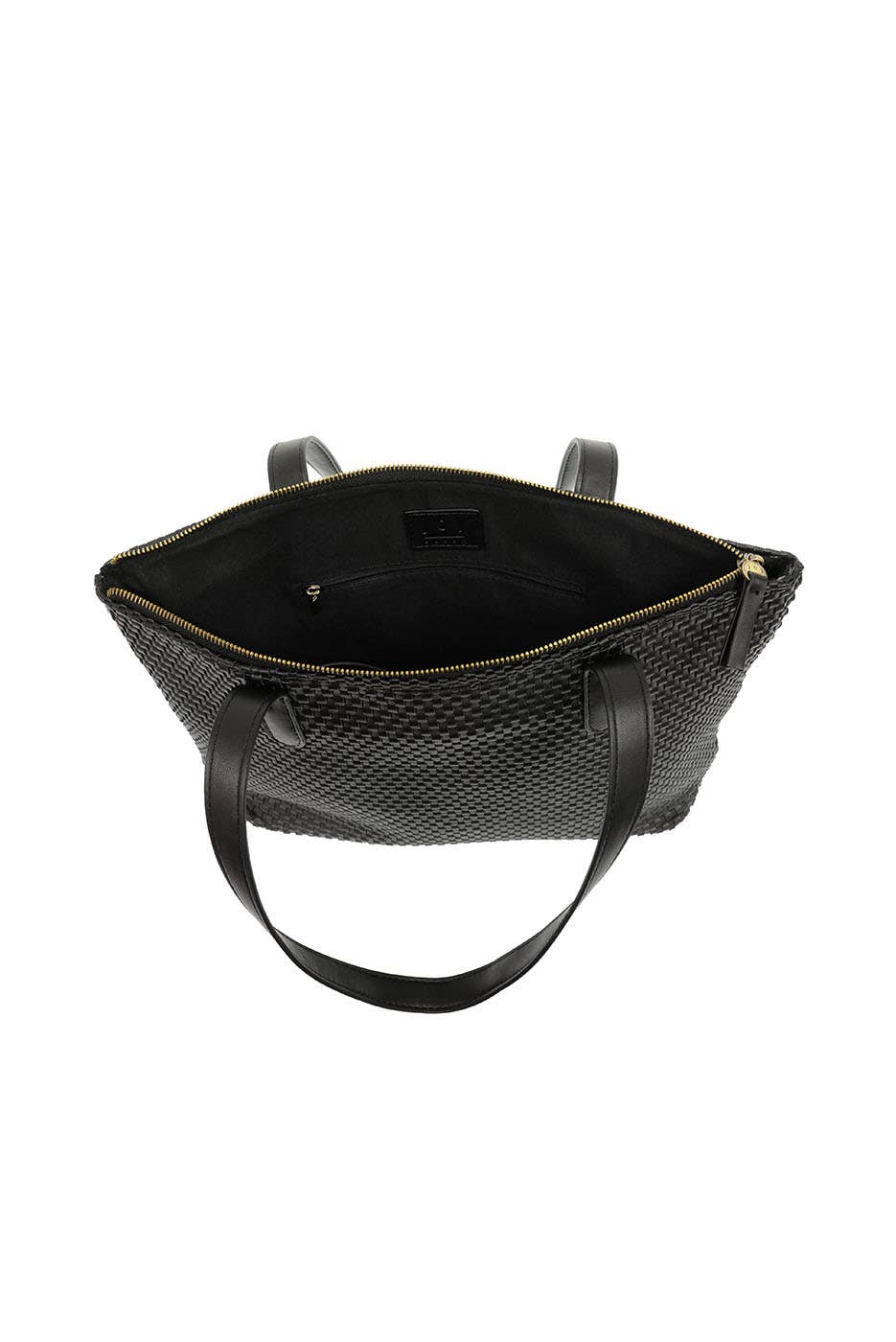 Shelly (Black) Woven Tote Bag