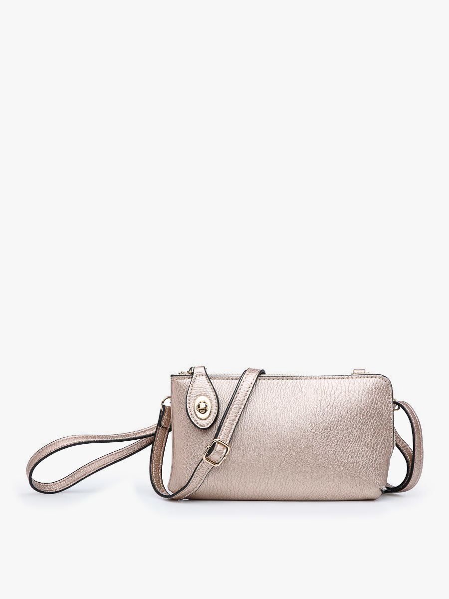 Kendall (Rose Gold) Crossbody/Wristlet w/ Twist Lock