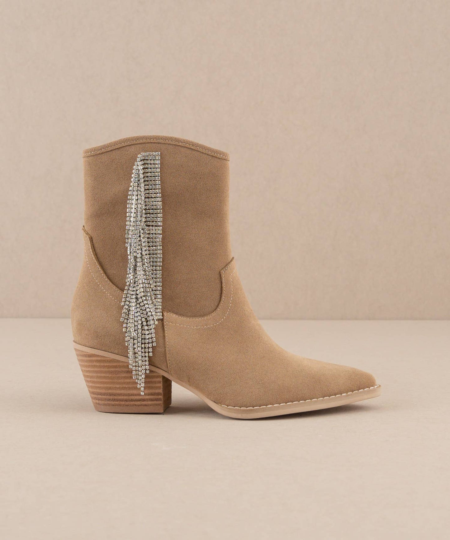 The Rowan Rhinestone Fringe Bootie