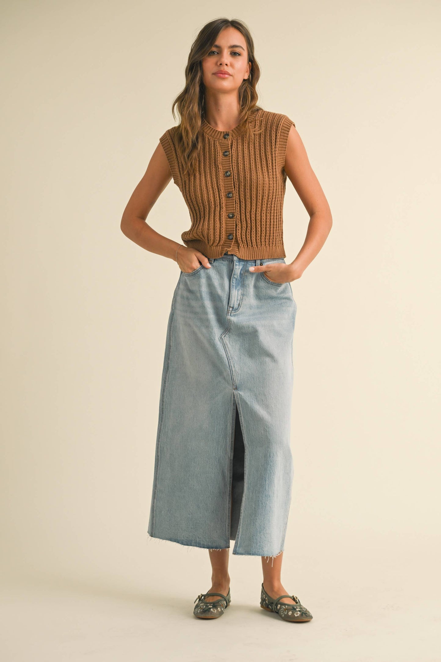 Coffee House (Brown) Button Vest