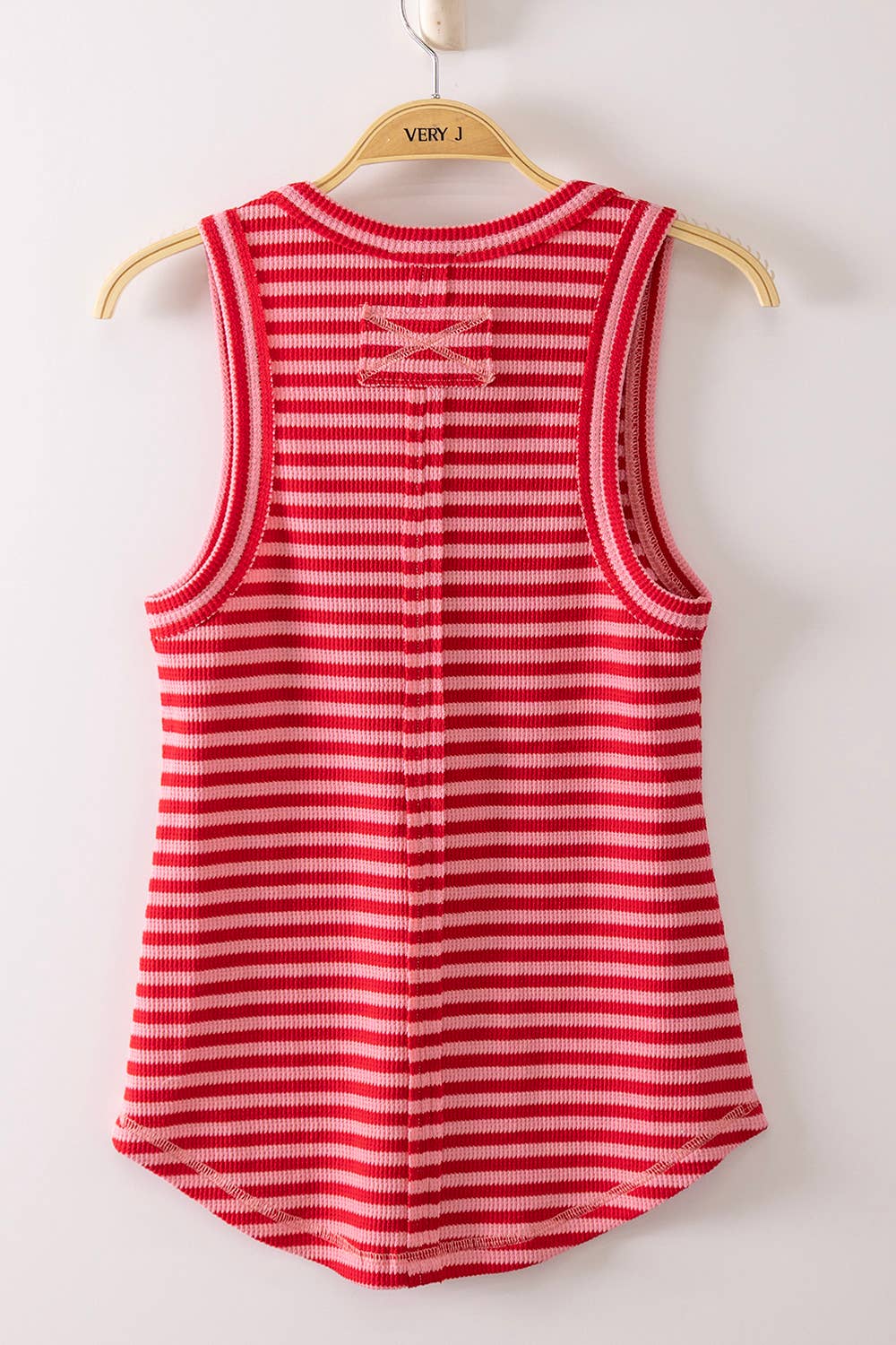 On Solid Ground (Red) Stripe Tank