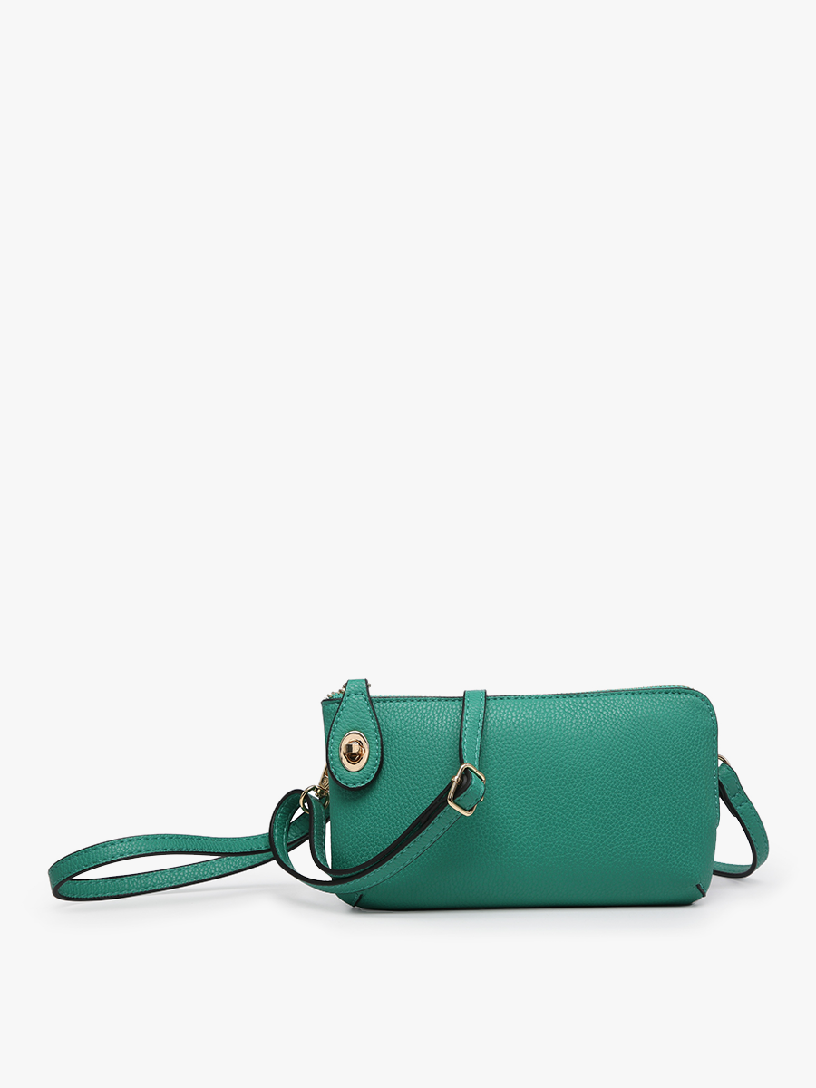 Kendall (K Green) Crossbody/Wristlet w/ Twist Lock Closure