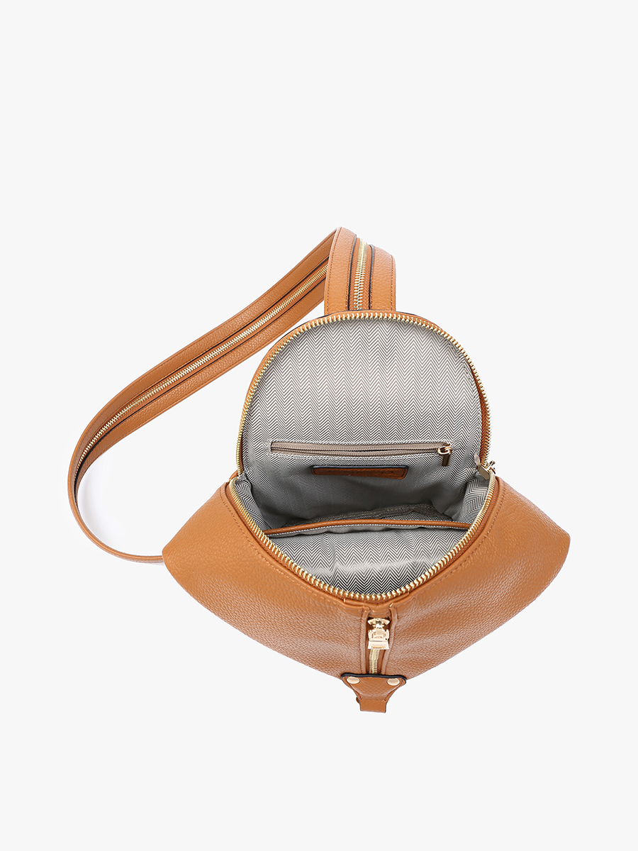 Linnette (Navy) Foldover Clasp Backpack