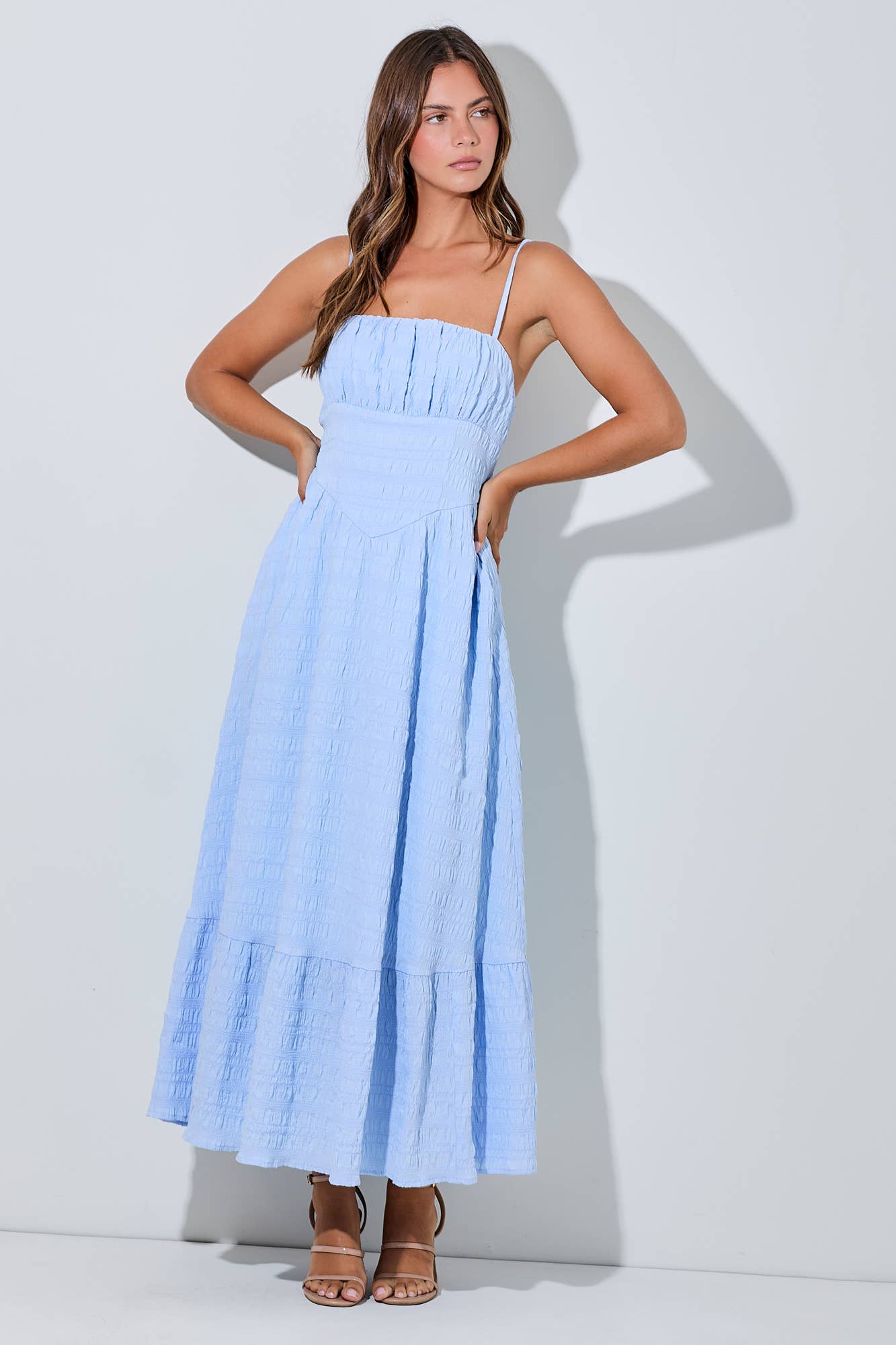 Fair Play (Lt Blue) Maxi Dress