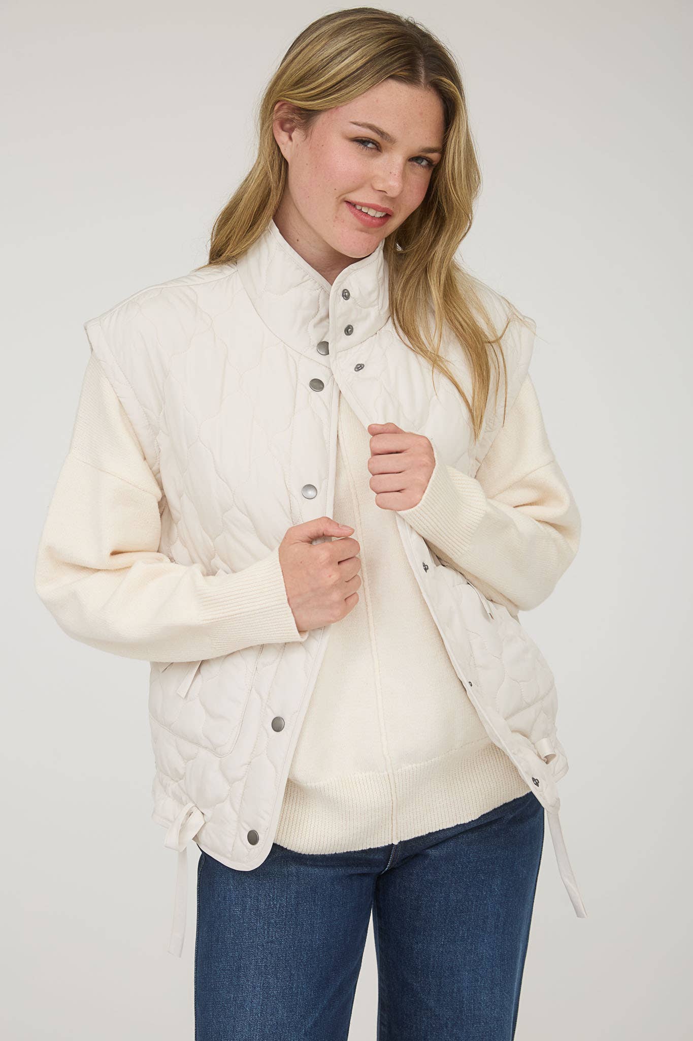Snowy Mountain (Ivory) Puffer Vest