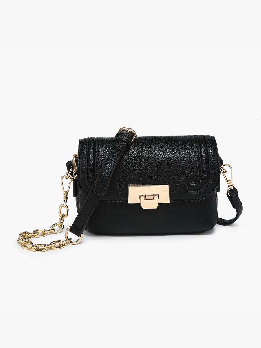 Casablanca (Black) Detailed Snap Crossbody