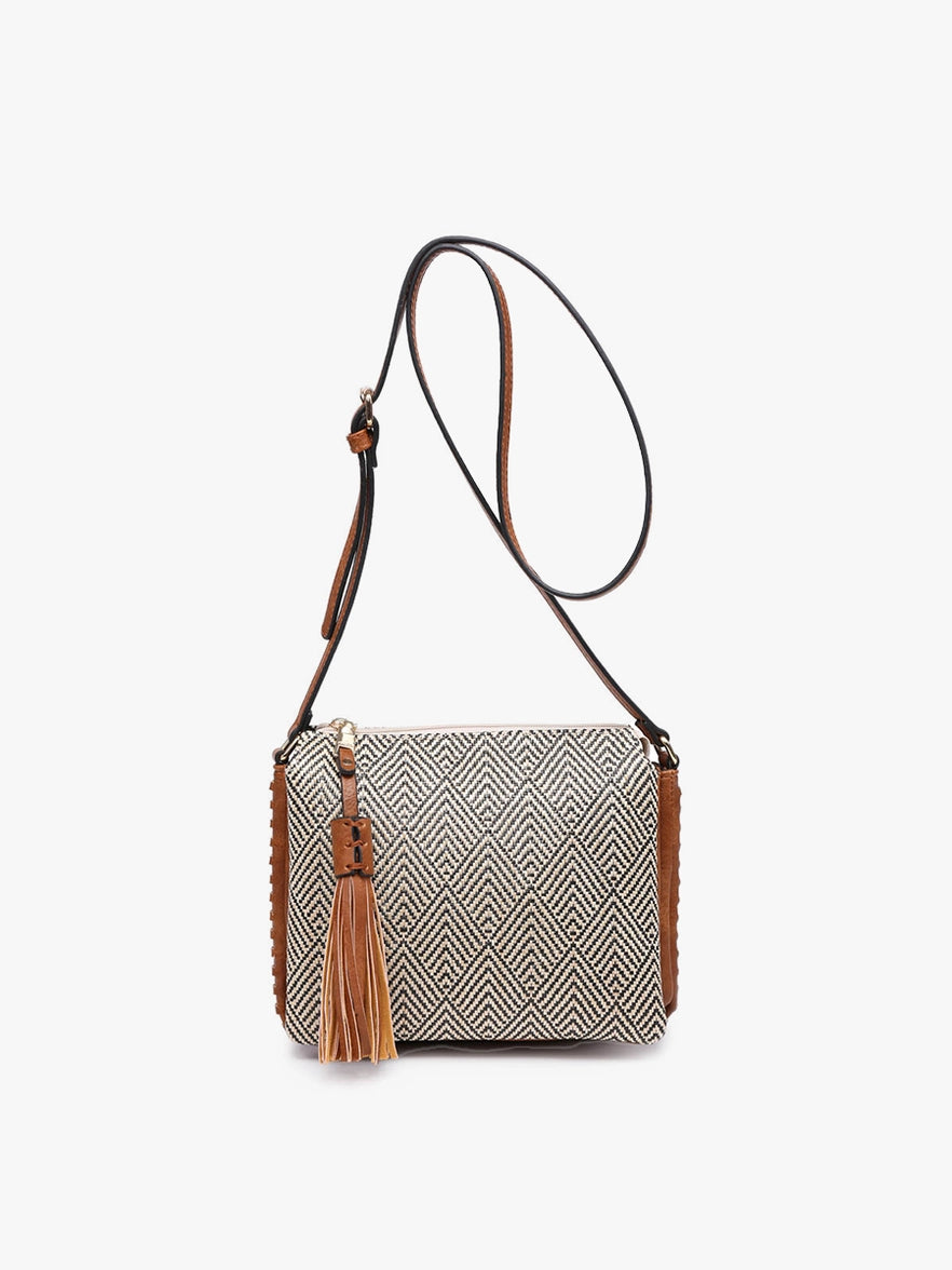 Sabrina Black/Natural 2-Tone Crossbody