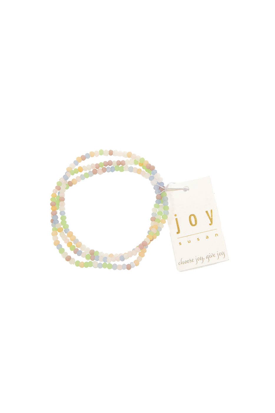 Pastel Glass Bead Stretch Bracelet Set