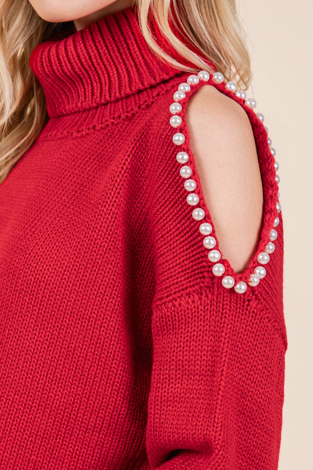 Old Money (Black) Pearl Accent Sweater