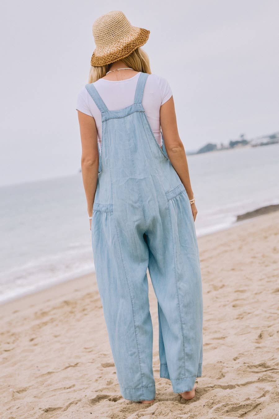 Beach Babe Tencel Barrel Overalls (Plus)