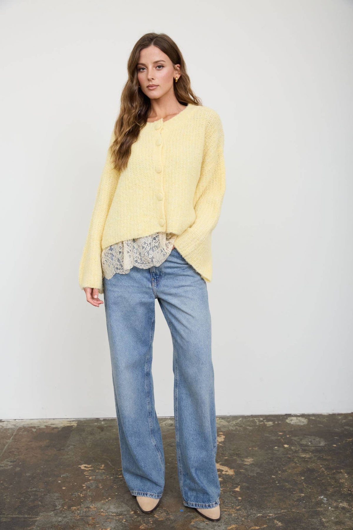 Walk This Way (Butter) Fuzzy Cardigan