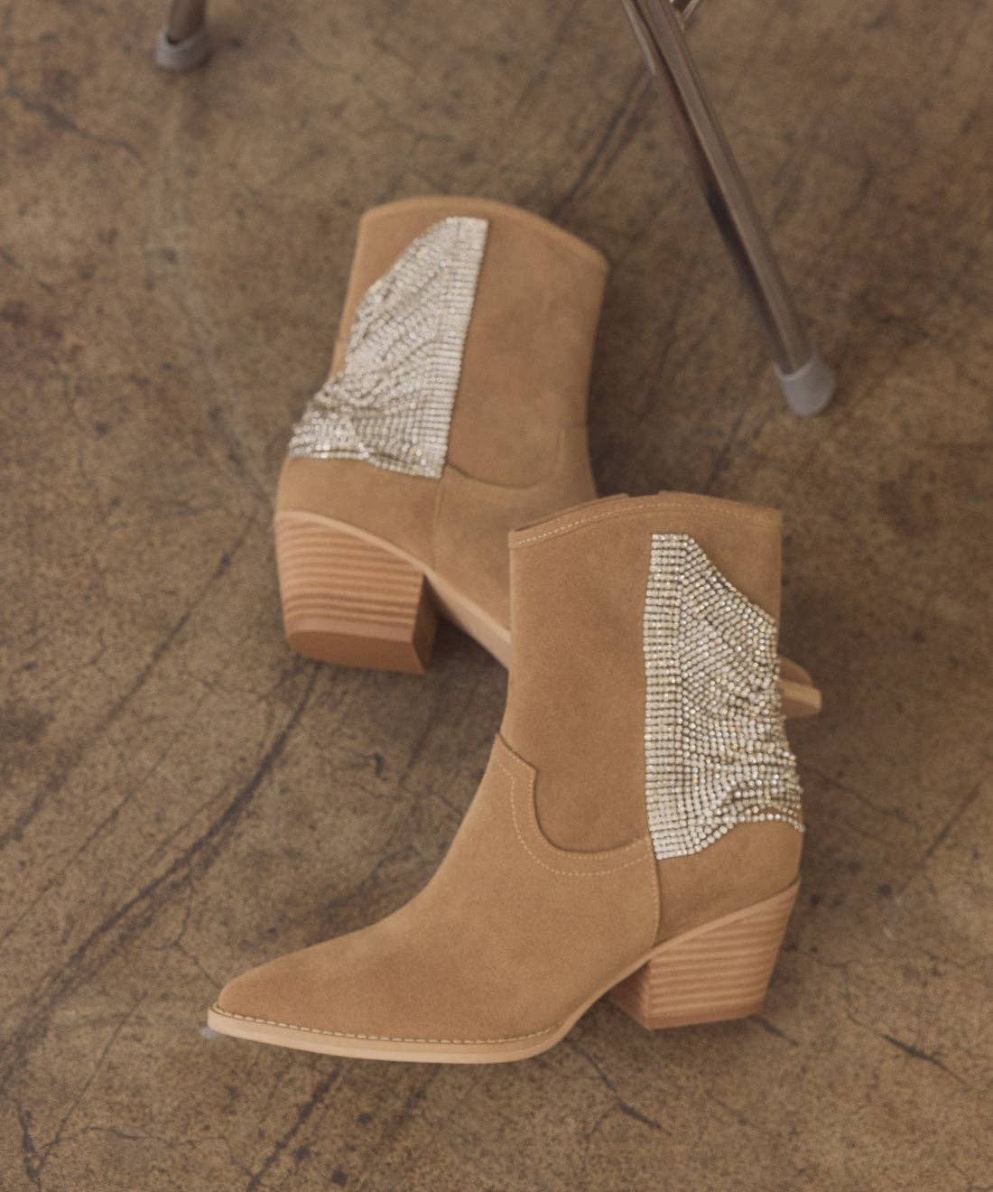 The Rowan Rhinestone Fringe Bootie