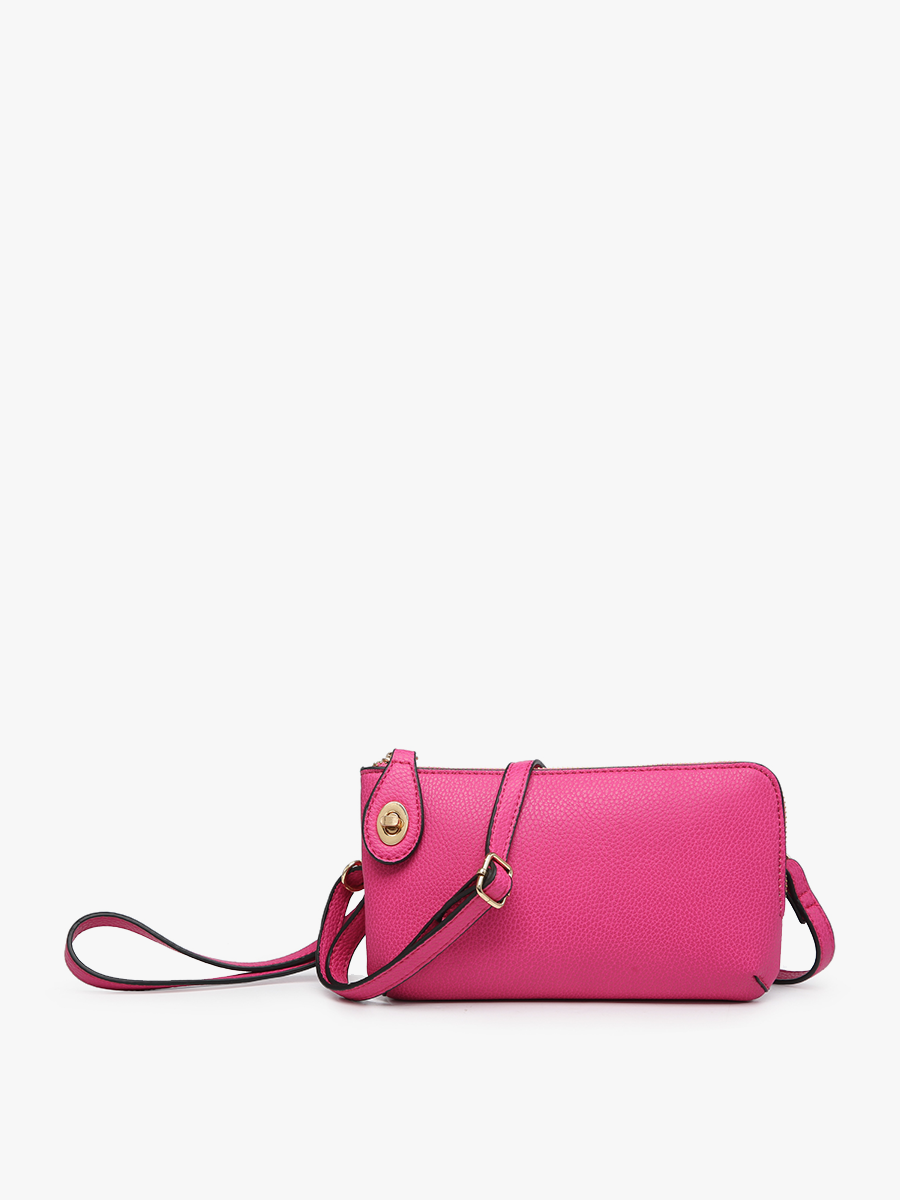 Kendall (Berry) Crossbody/Wristlet w/ Twist Lock