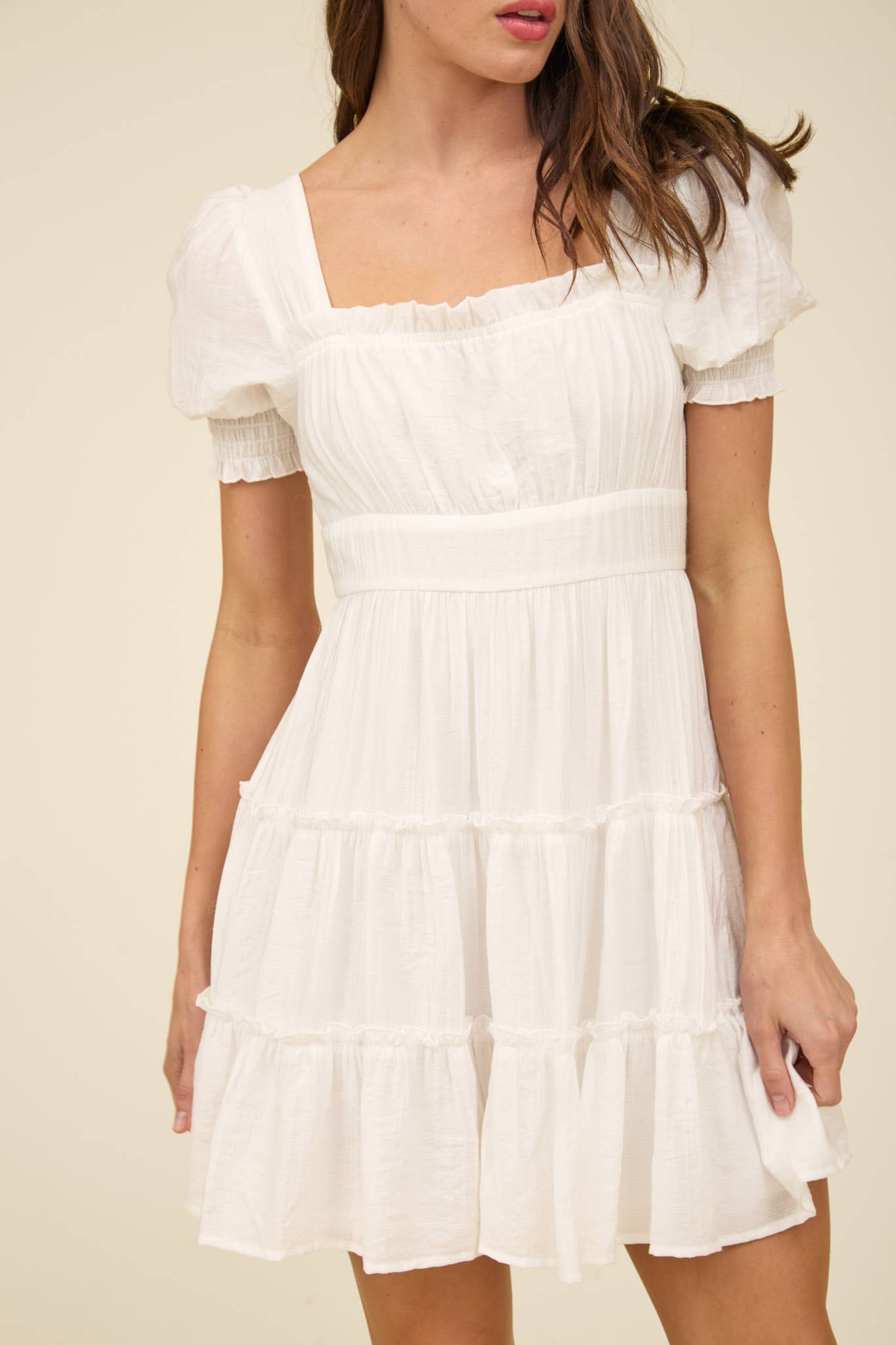 Bright Future (White) Smocked Dress