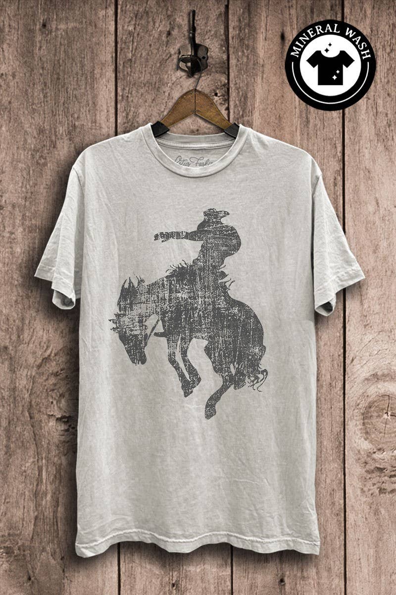 Cowboy Graphic Mineral Wash Tee