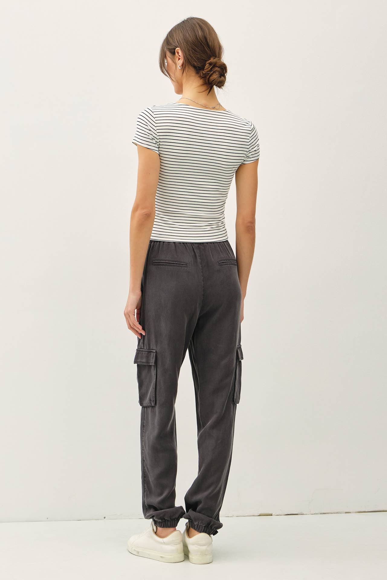 Feel Good (Navy) Stripe Double Lined Top