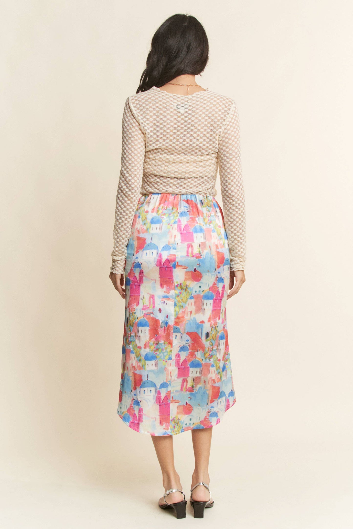 My Hope (Ivory) LS Dot Lace Mesh Top