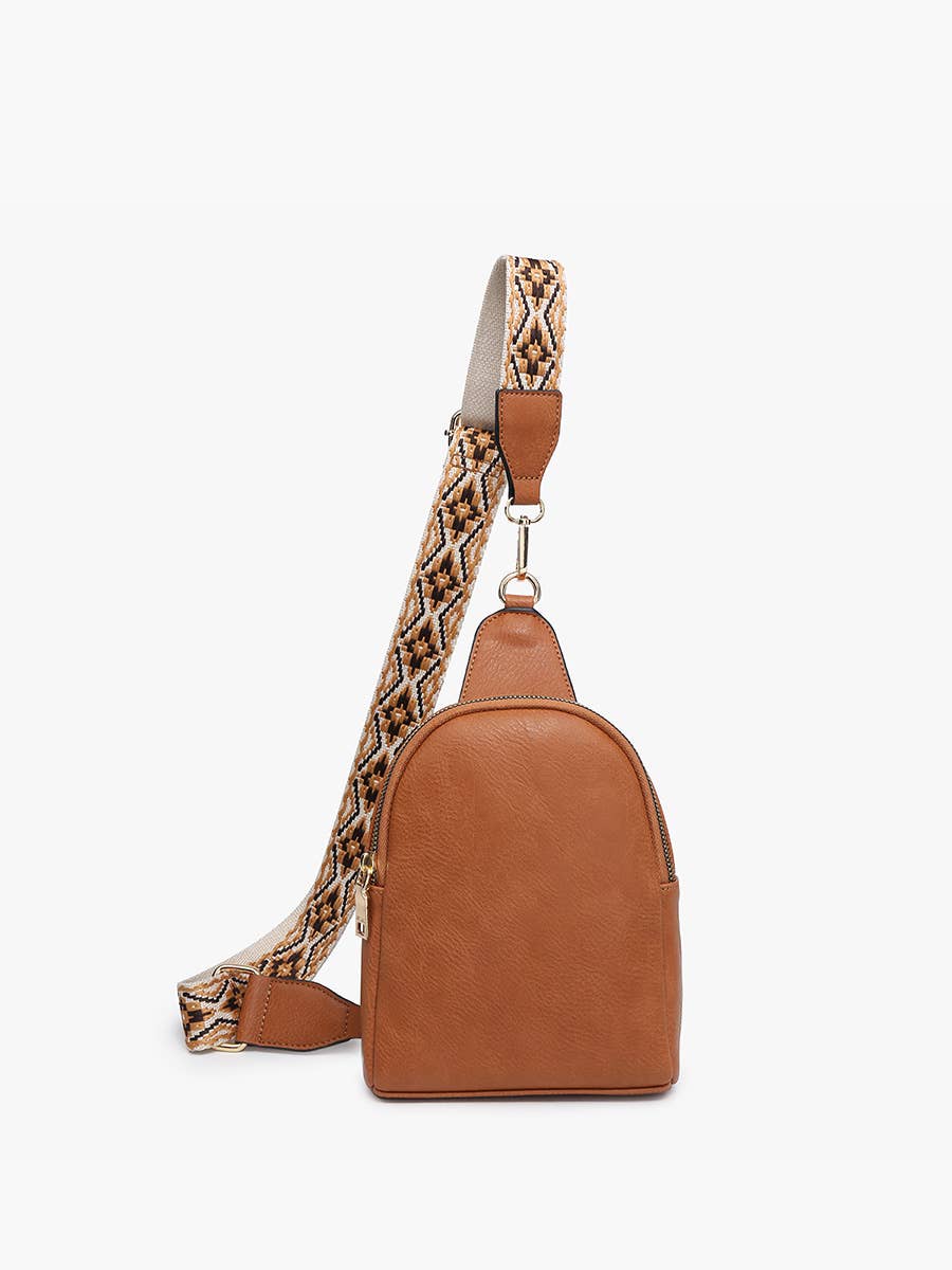 Ellen (Brown) Sling Bag w/ Removable Guitar Strap