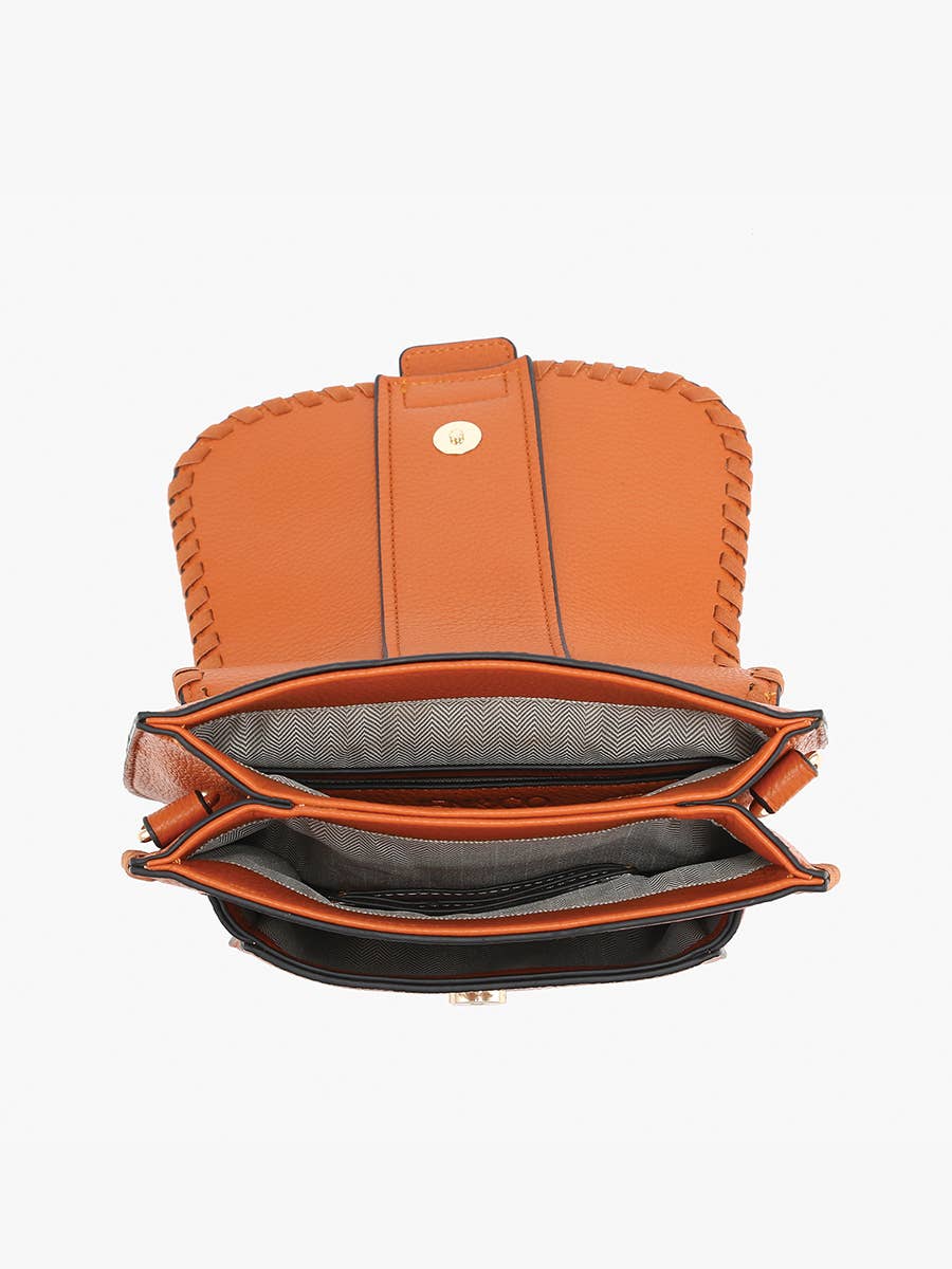 Sandra (Navy) Buckle Flap Crossbody