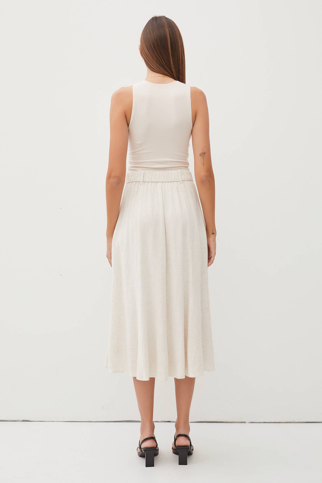 Swoon Worthy (Natural) Linen Skirt