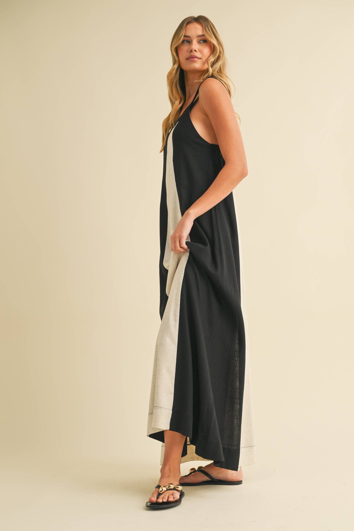 Leaving Town Color Block Maxi Dress