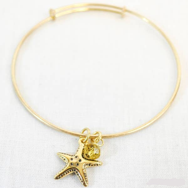 Gold Starfish Slide Bracelet