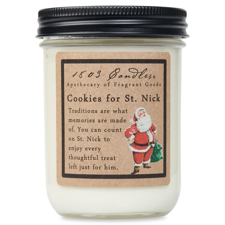 1803 Candles: Cookies for St. Nick 14oz. Jar Candle