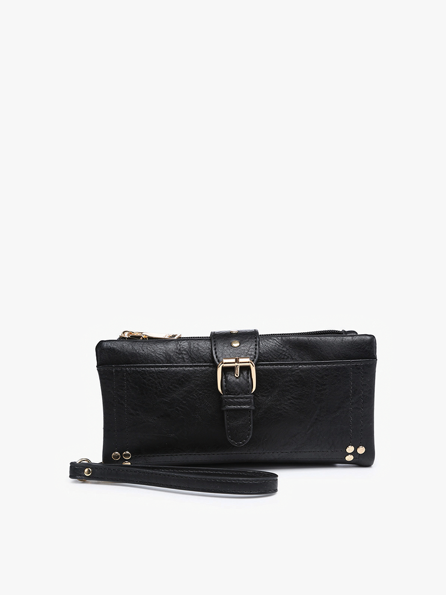 Cadence (Black) Buckle Wallet/Wristlet